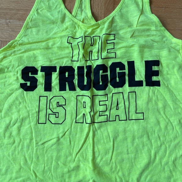 The Struggle is Real PINK Racerback Tank Top - Picture 2 of 7
